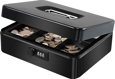 cantilever steel cash box with coin tr|Metal Cantilever Cash Box with Key Lock, Decaller Large Lock .